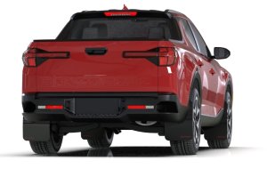Hyundai Santa Cruz Mud Flap - Rally Armor - UR Black Flap/Grey Logo - Black - `22-`25